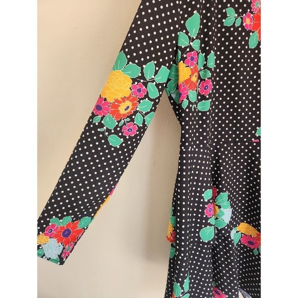 NWT AMUR Dalilah Tier Mini Dress Size 4 Black Pop Dot FC401 - Picture 3 of 11